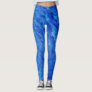 Cooles Blau und einzigartige Wassermuster Leggings