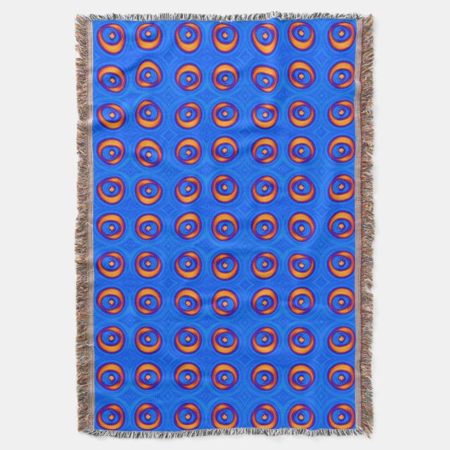Cooles Blau und Gelb Decke (Vorderseite Vertikal)