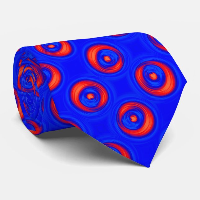 Cooles Blau und Rot Krawatte (Gerollt)