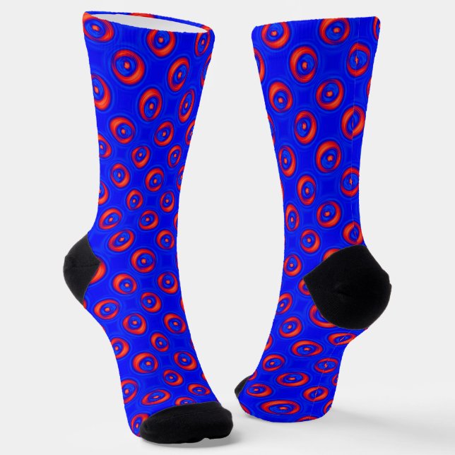 Cooles Blau und Rot Socken (Gewinkelt)