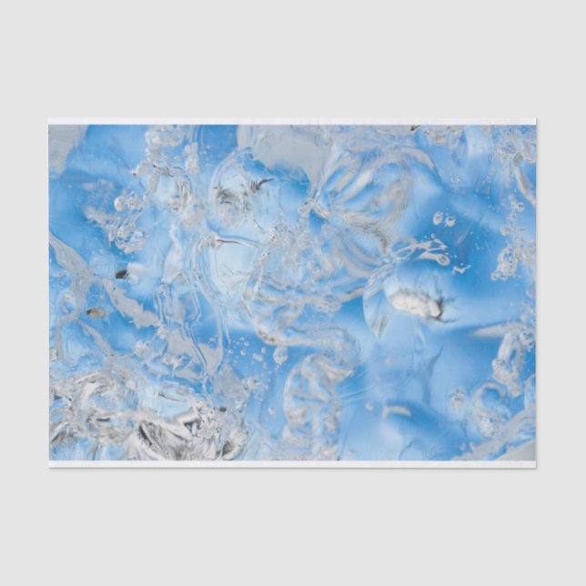 Cooles Blaues Eisberg Seidenpapier (Vorderseite)