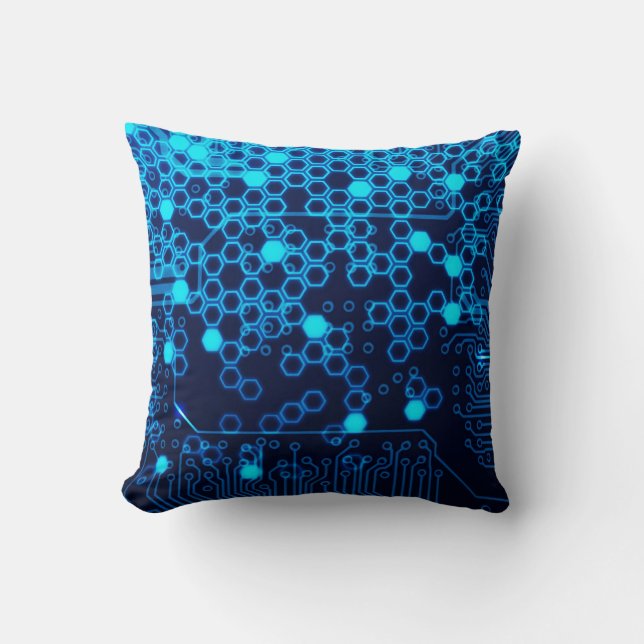 Cooles blaues elektronisches kissen (Vorderseite)