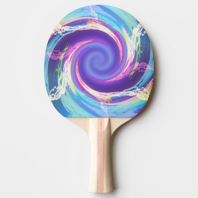 Cooles blaues FeuerPing Pong Paddel Tischtennis Schläger (Vorderseite)
