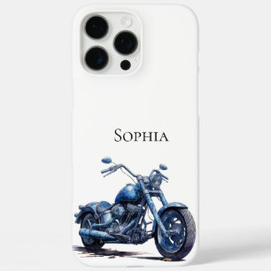 Cooles blaues Motorrad iPhone 16 Pro Max Hülle