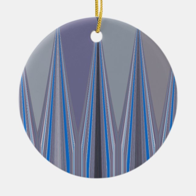 Cooles blaues, nahtloses Design Keramik Ornament (Vorne)
