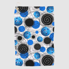 Cooles Blaues Pickleball-Muster Sweattuch Golfhandtuch