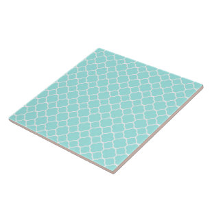 Cooles blaues Quatrefolienmuster Fliese