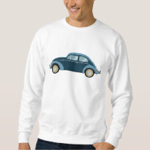 cooles blaues Retro-Auto mit Schrammen