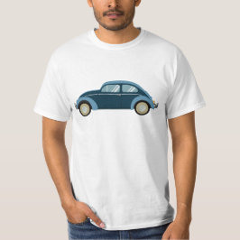 cooles blaues Retroauto mit Manschetten T-Shirt