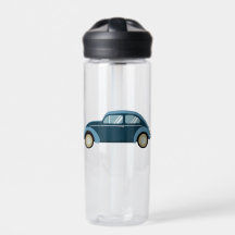 cooles blaues Retroauto mit Manschetten