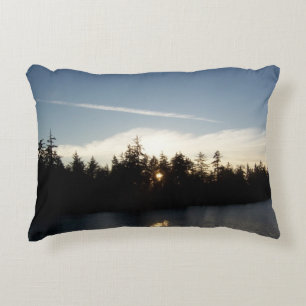 Cooles blaues Sonnenuntergang-Akzent-Kissen Dekokissen