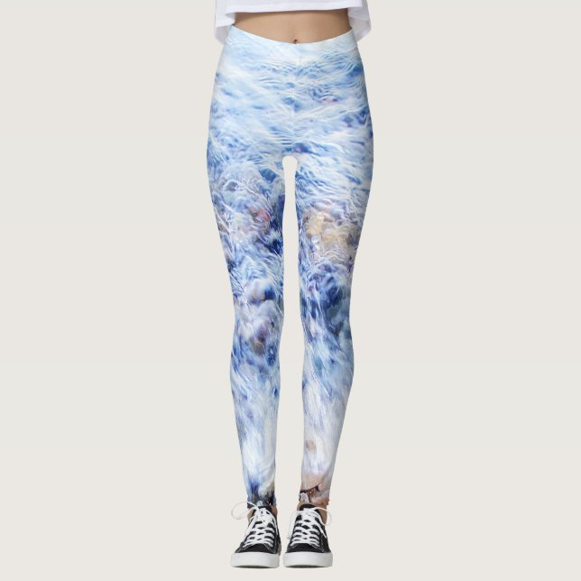 Cooles blaues Wasser der Leggins (Vorderseite)