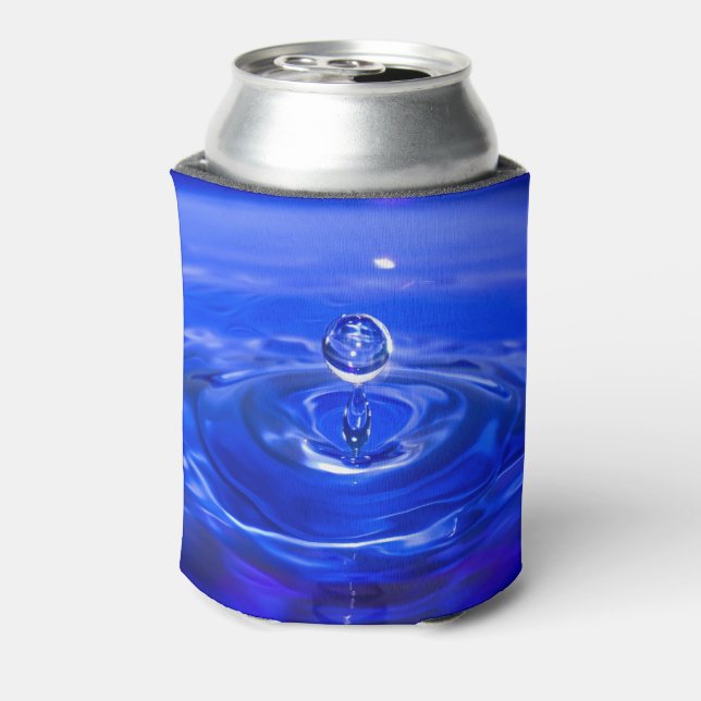 Cooles Blaues Wassertropfen Dosenkühler (Kanne Rückseite)