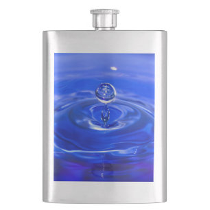 Cooles Blaues Wassertropfen Flachmann