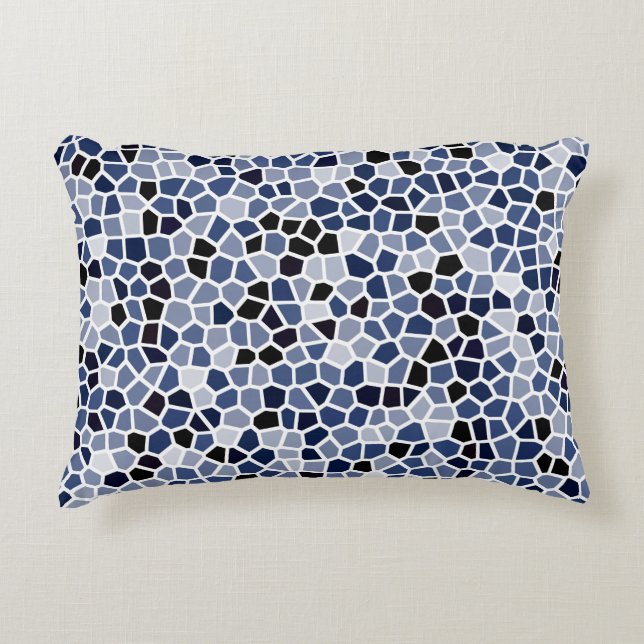 COOLES blaugestanztes Glasmuster Dekokissen (Vorderseite)