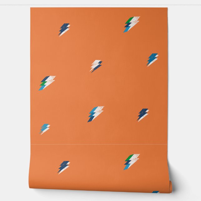 Cooles Blitzfett auf Orange Tapete (Abrollen)