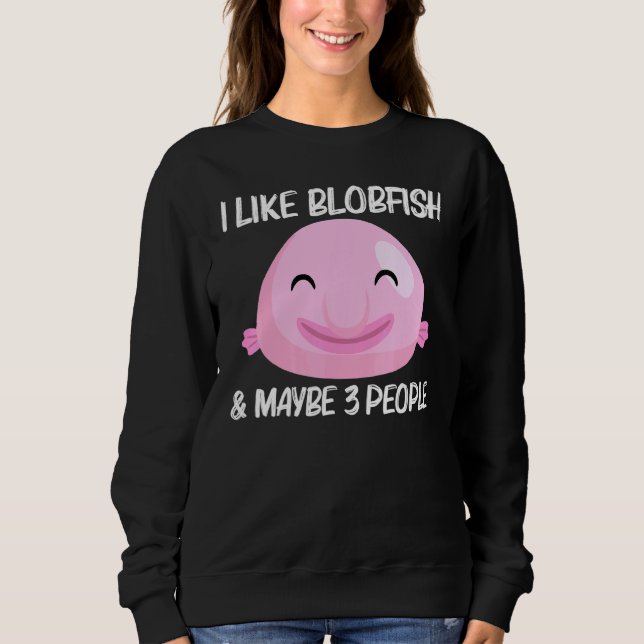 Cooles Blobefisch-Design für Damen und Herren, Fis Sweatshirt (Vorderseite)