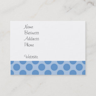 Cooles Blue Polka Dots Muster auf Blue Niedlich Gi Visitenkarte