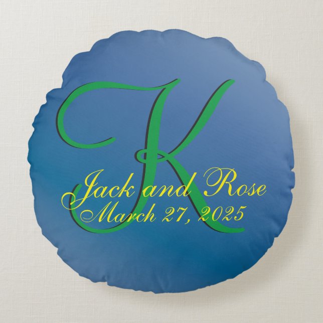 Cooles Blueberry Fab Budget Rundes Kissen (Vorderseite)