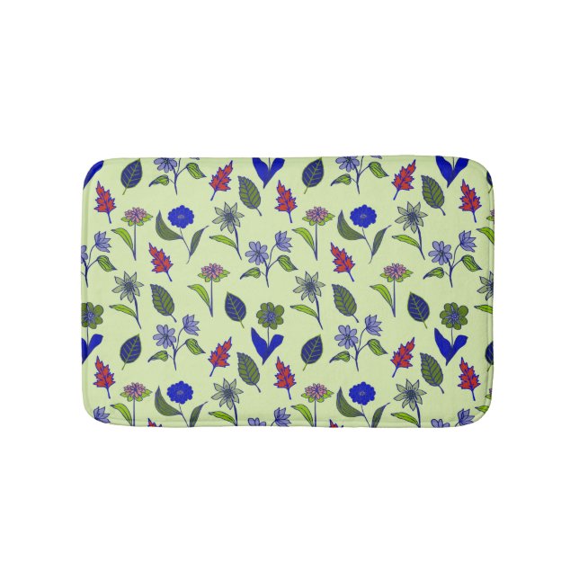 Cooles Blumenmuster Badematte (Vorderseite)