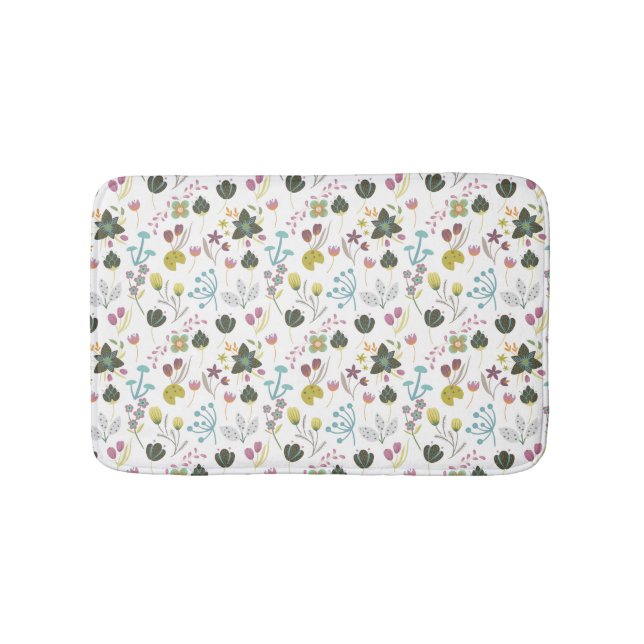 Cooles Blumenmuster Badematte (Vorderseite)