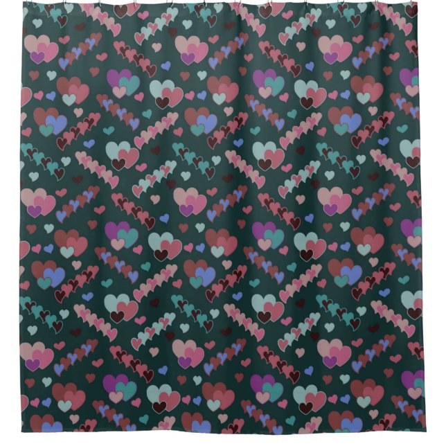 Cooles Blumenmuster Duschvorhang (Vorderseite)