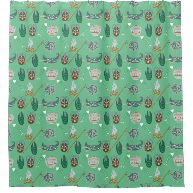 Cooles Blumenmuster Duschvorhang (Vorderseite)