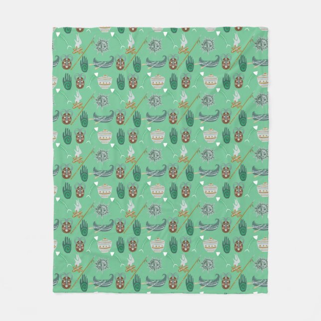 Cooles Blumenmuster Fleecedecke (Vorderseite)