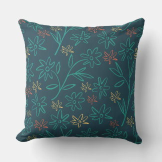 Cooles Blumenmuster Grafik Kissen
