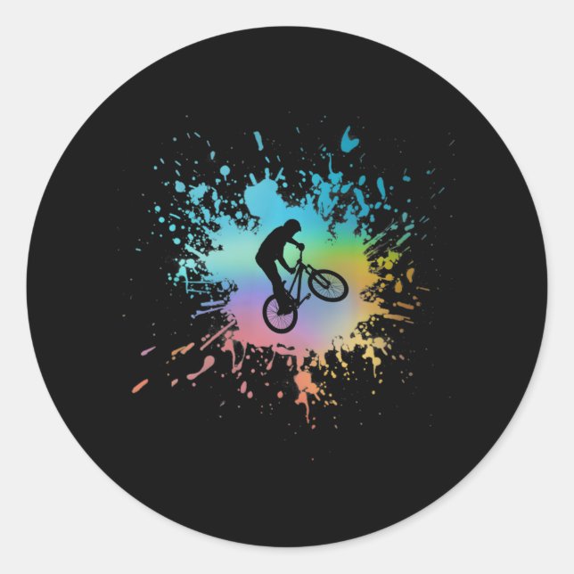 Cooles Bmx Bike für Halfpipe mit schönem BMX Radra Runder Aufkleber (Vorderseite)