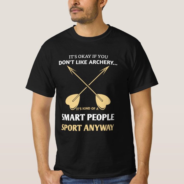 Cooles Bogenschießen Gecoacht T-Shirt (Vorderseite)