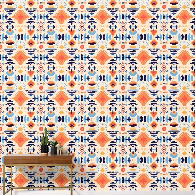 Cooles Boho Südwestbild gekachelt Tapete (Korridor)
