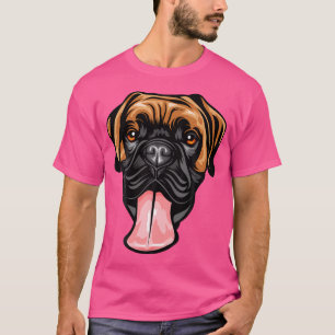 Cooles Boxer-Hundegesicht T-Shirt