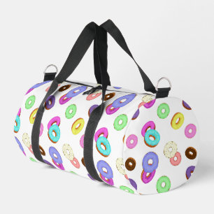 Cooles, buntes Donuts-Muster weiß Duffle Bag