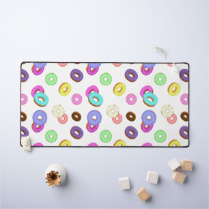 Cooles, buntes Donuts-Muster weiß Schreibtischunterlage