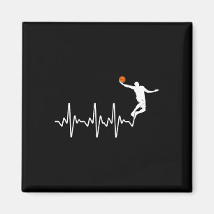 Cooles Bysketbyll-Spielerdesign für Männer - Fraue Magnet