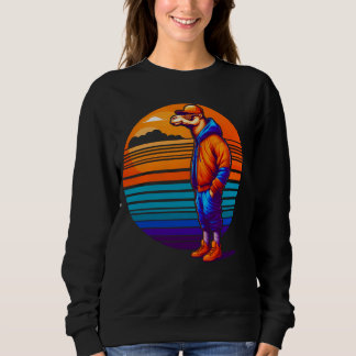 Cooles Camel Modernes Urbanes Sunset Retro Art Sweatshirt