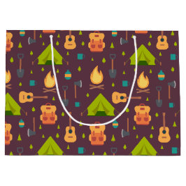 Cooles Camping Design Outdoorsy-Muster Große Geschenktüte