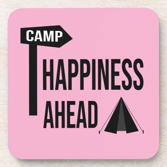 Cooles Camping Getränkeuntersetzer (Vorderseite)