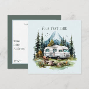 Cooles Camping liebt Party Einladung