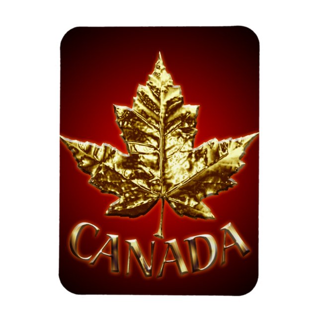 Cooles Canada Magnet Gold Canada Leaf Souvenir (Vertikal)