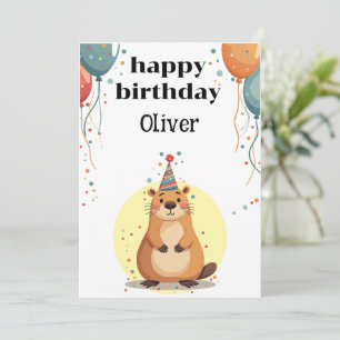 cooles Capybara zum Geburtstag von Jungen und Mädc Einladung