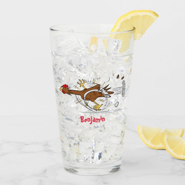 Cooles Cartoon mit lustiger Ausführung Glas (Rückseite Ice)