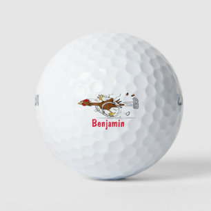 Cooles Cartoon mit lustiger Ausführung Golfball