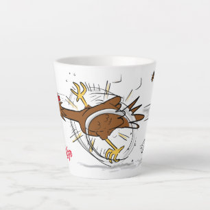 Cooles Cartoon mit lustiger Ausführung Milchtasse