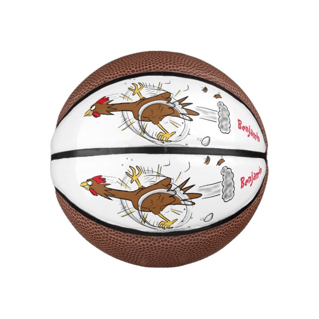 Cooles Cartoon mit lustiger Ausführung Mini Basketball (Vorderseite)