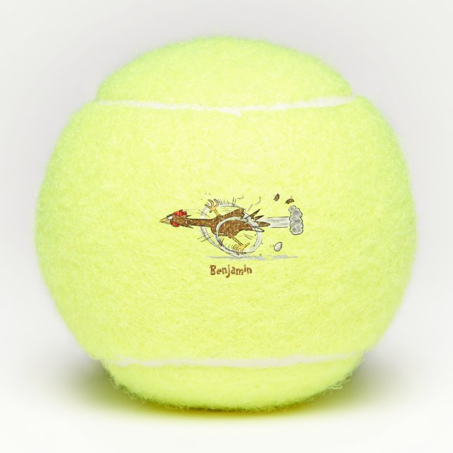 Cooles Cartoon mit lustiger Ausführung Tennisbälle (Vorderseite)
