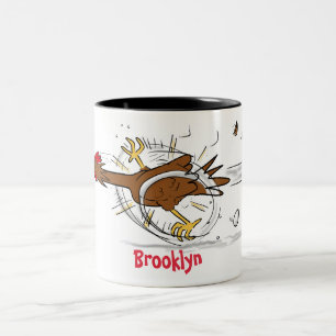 Cooles Cartoon mit lustiger Ausführung Zweifarbige Tasse