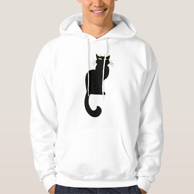 Cooles Cat Hoodie Black Cat Hooded Sweatshirt (Vorderseite)