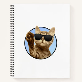 Cooles Cat Spiral Notebook Notizbuch
